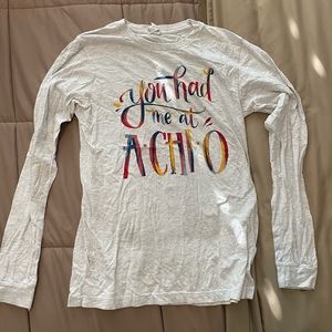 White long sleeve you had me at alpha chi omega medium shirt